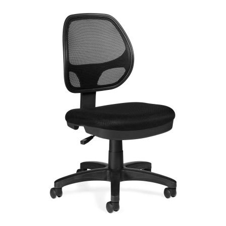 Gec Offices To Go Mesh Back Armless Task Chair - Fabric - Black OTG11642B***
